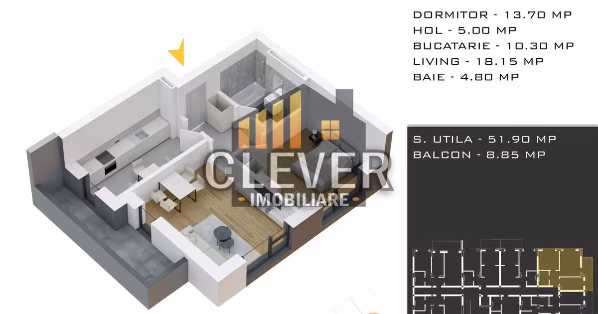 Apartament de vânzare cu 2 camere în zona Theodor Pallady, Sector 3