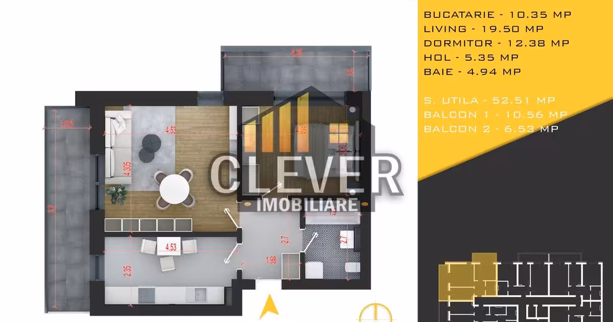 Apartament de vânzare cu 2 camere în zona Theodor Pallady, Sector 3
