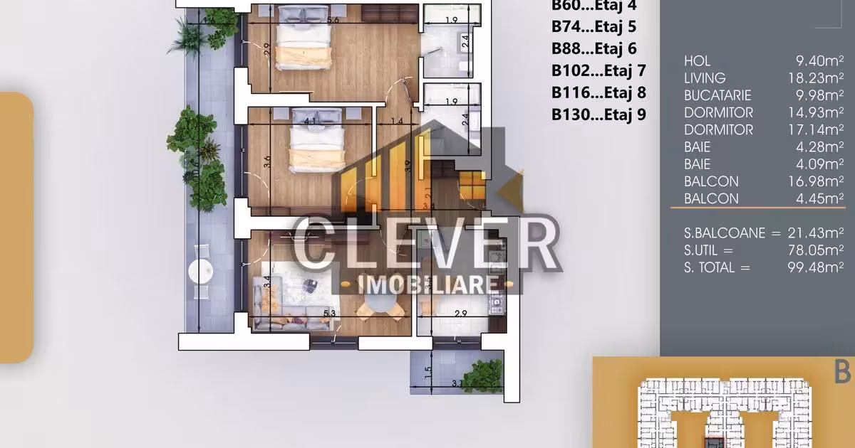 Apartament de vânzare cu 3 camere în zona Theodor Pallady, Sector 3