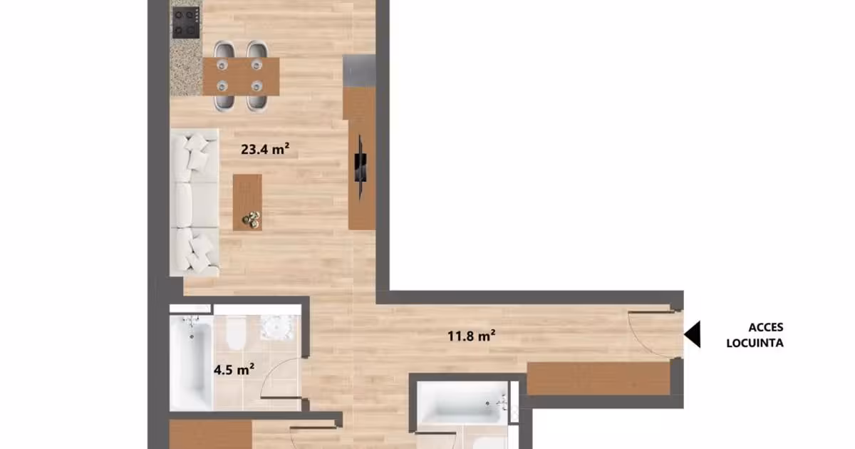Apartament de vânzare cu 3 camere în zona Cug, Iași