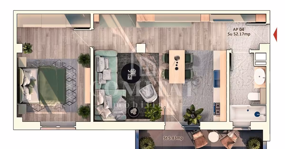 Apartament de vânzare cu 2 camere în zona Mărăști, Cluj-Napoca