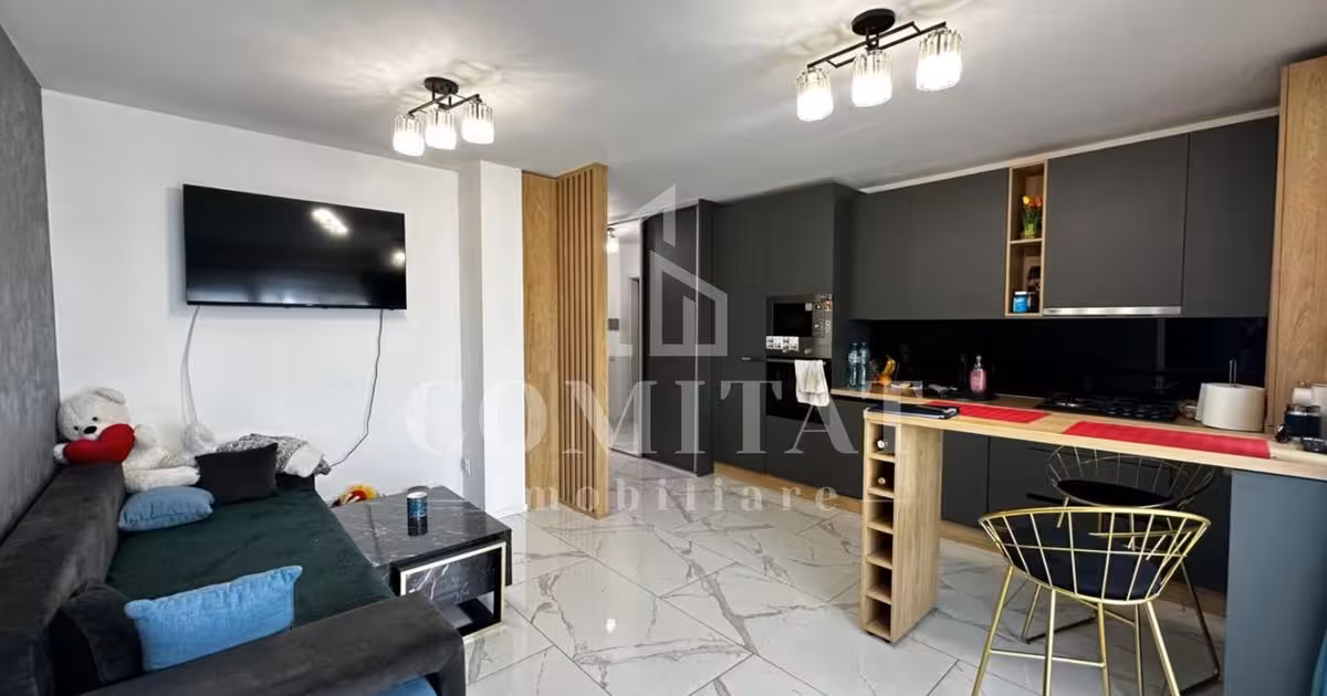 Apartament de vânzare cu 2 camere, mobilat în Florești