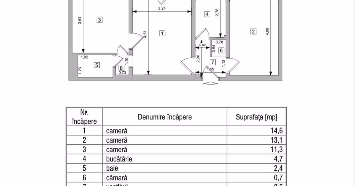 Apartament de vânzare cu 3 camere în zona Domenii, Sector 1