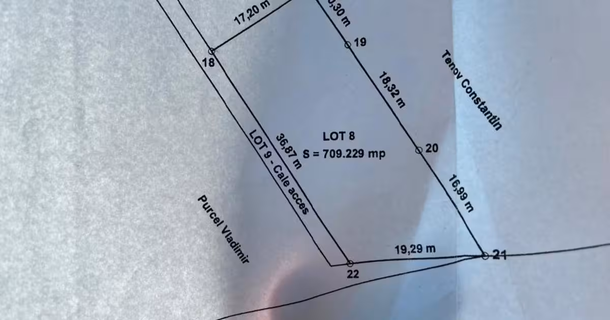 Teren Construcții intravilan de vânzare de 709 mp, în zona Pipera, Sector 1