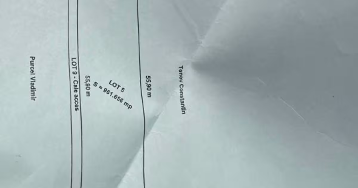 Teren Construcții intravilan de vânzare de 962 mp, în zona Pipera, Sector 1