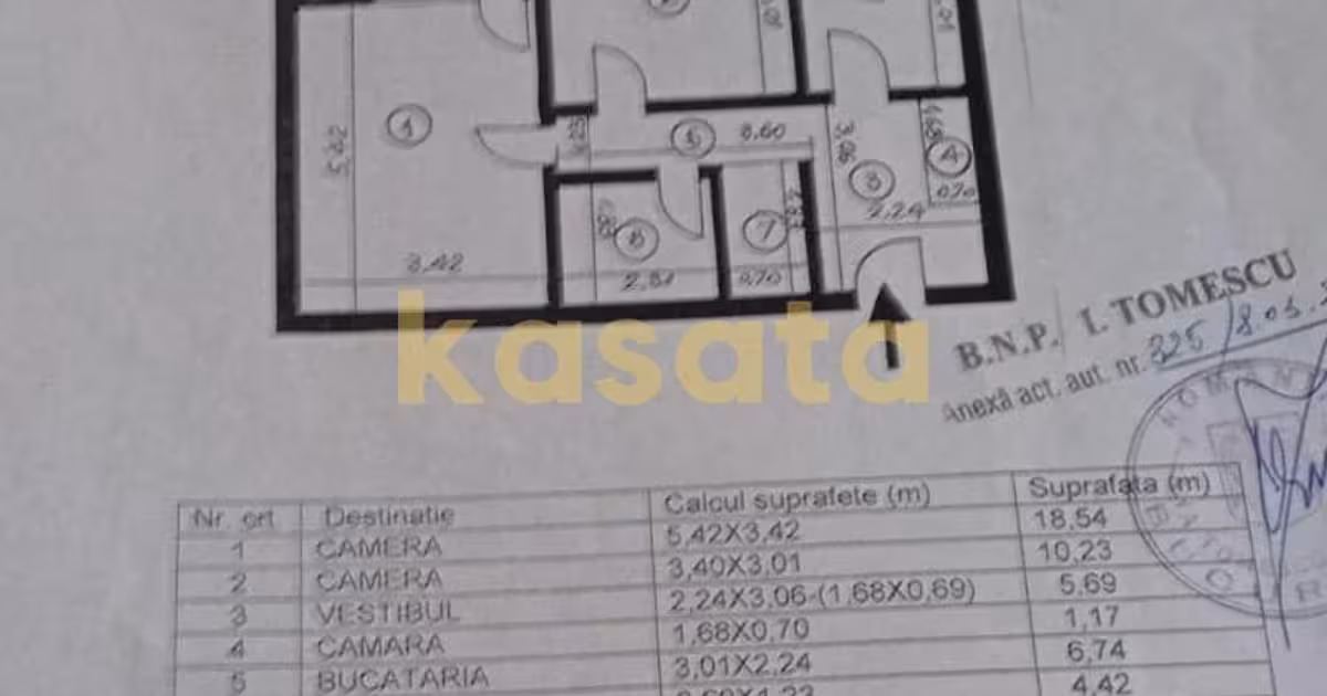 Apartament de vânzare cu 2 camere, mobilat în zona Ozana, Sector 3