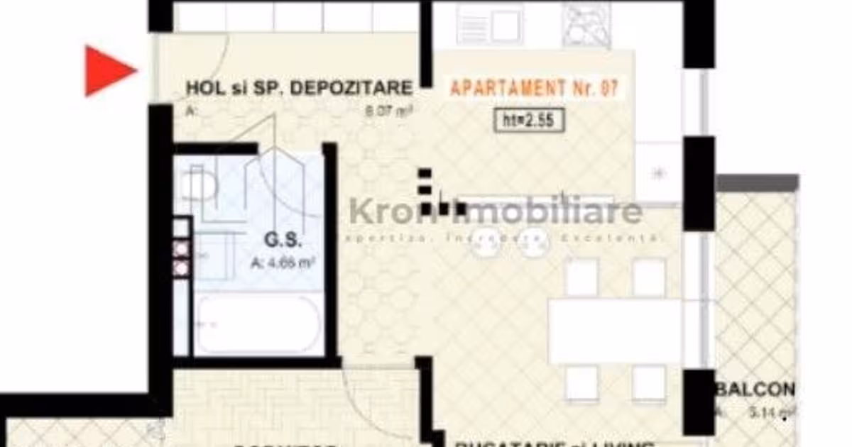 Apartament de vânzare cu 2 camere în zona Tractorul, Brașov
