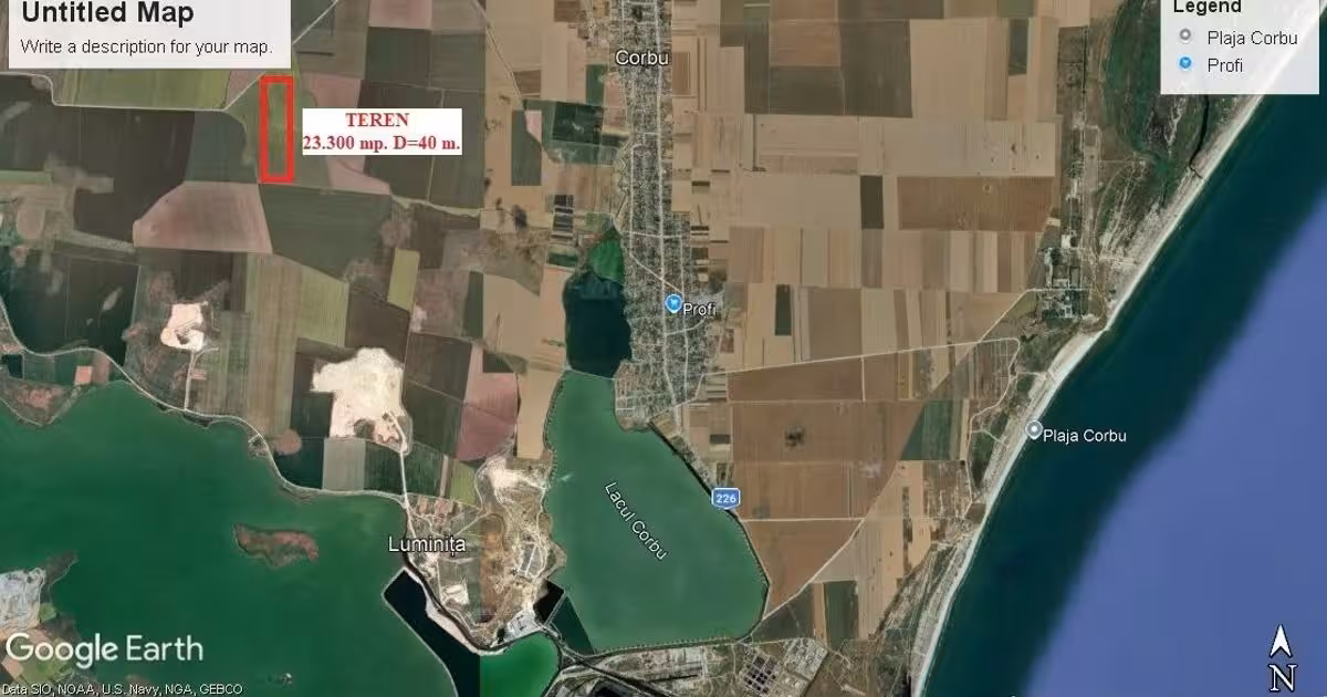 Teren agricol extravilan de vânzare de 23300 mp, în Corbu