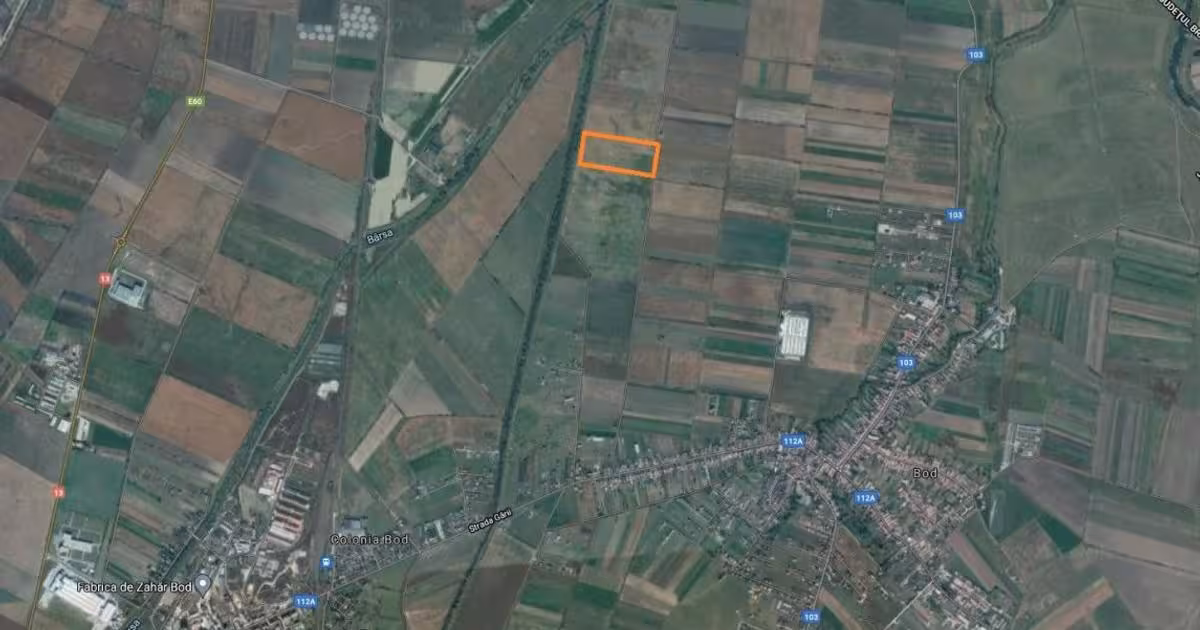 Teren Construcții extravilan de vânzare de 45000 mp, în Bod