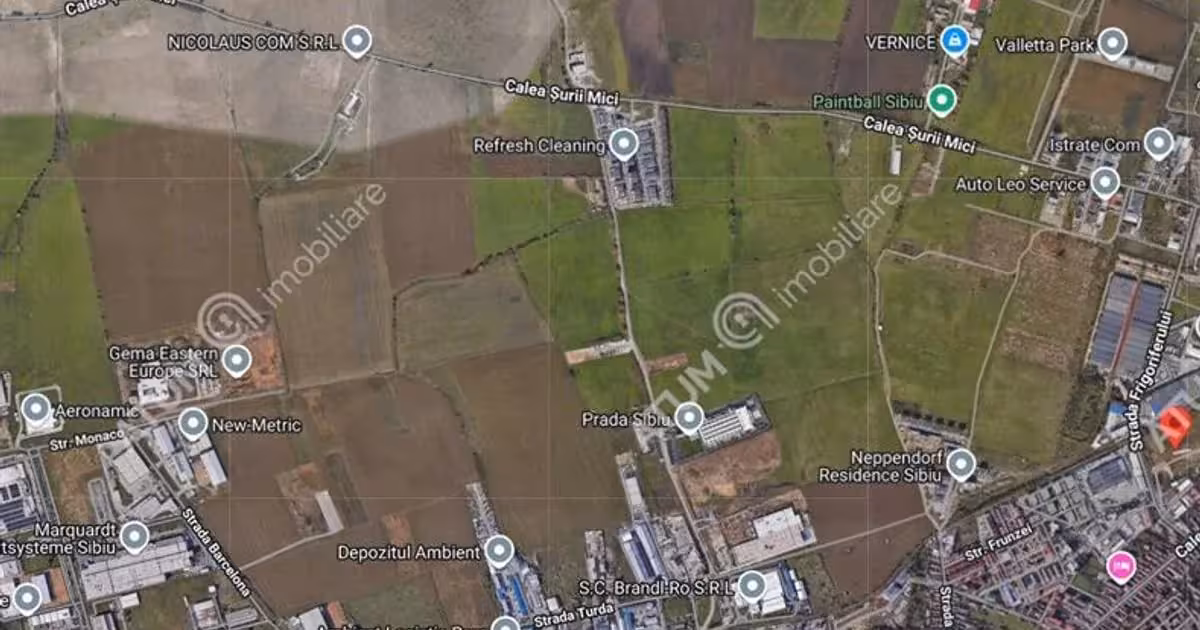 Teren intravilan de vânzare de 18518 mp, în zona Exterior Vest, Sibiu