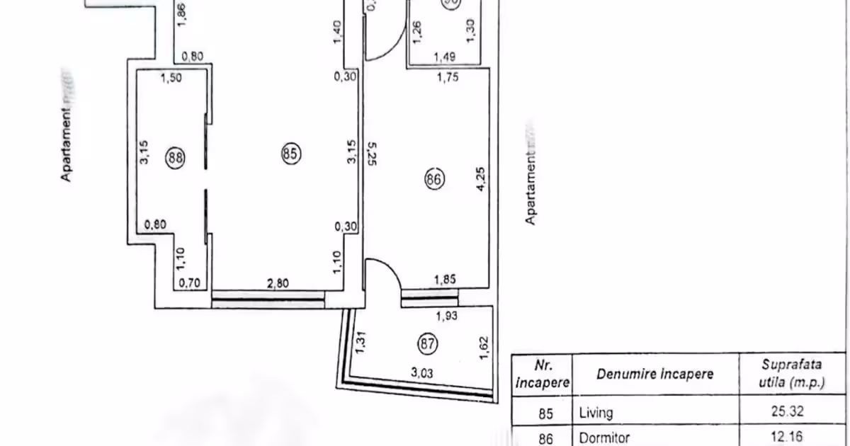 Apartament de vânzare cu 2 camere în zona Bd. Coșbuc, Galați