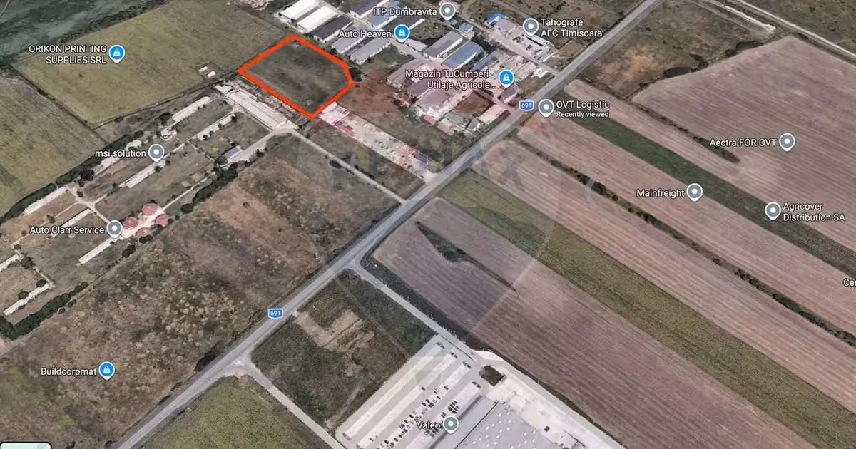 Teren Construcții intravilan de vânzare de 13933 mp, în Giarmata