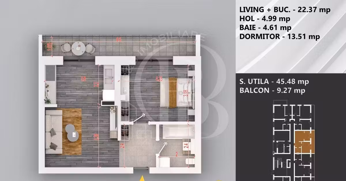 Apartament de vânzare cu 2 camere în zona Theodor Pallady, Sector 3