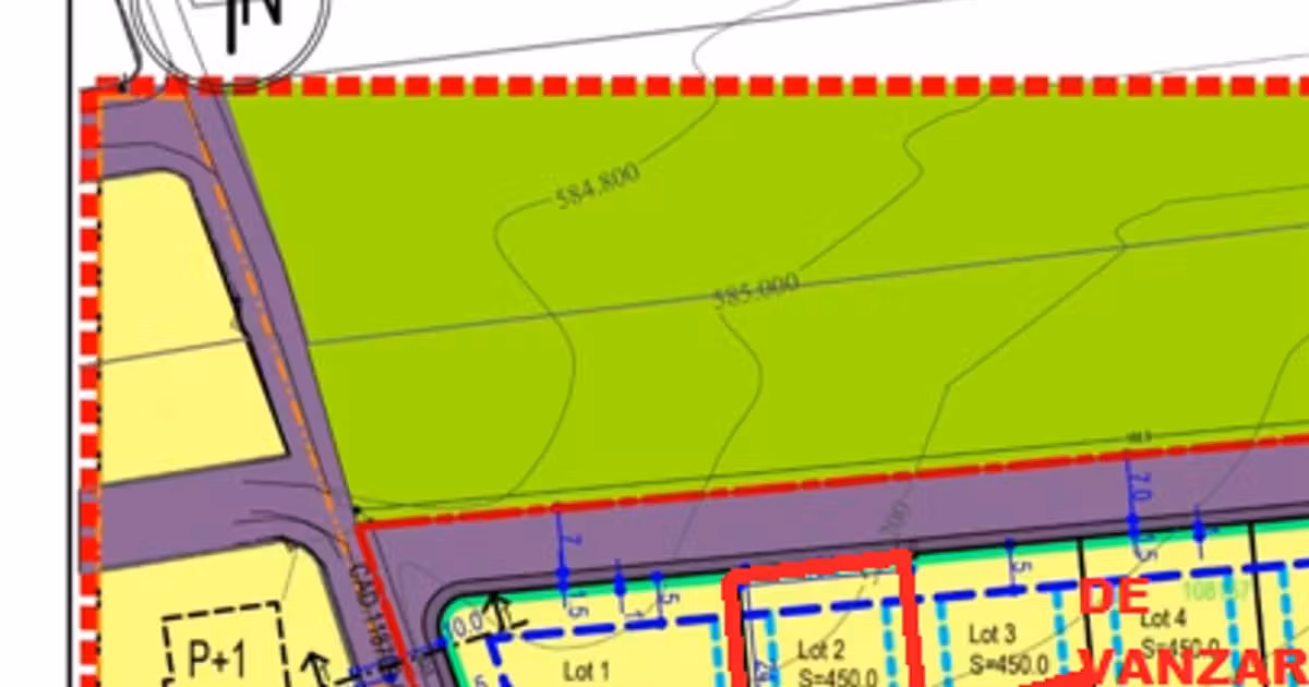 Teren Construcții intravilan de vânzare de 421 mp, în Tărlungeni