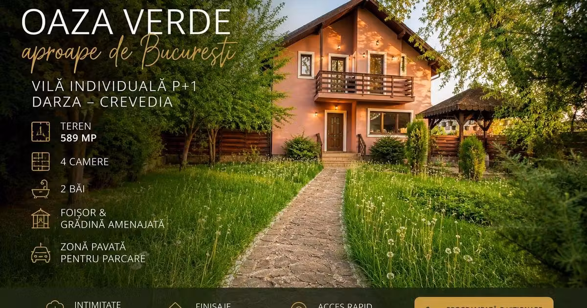 Casă de vânzare cu 4 camere în Buftea