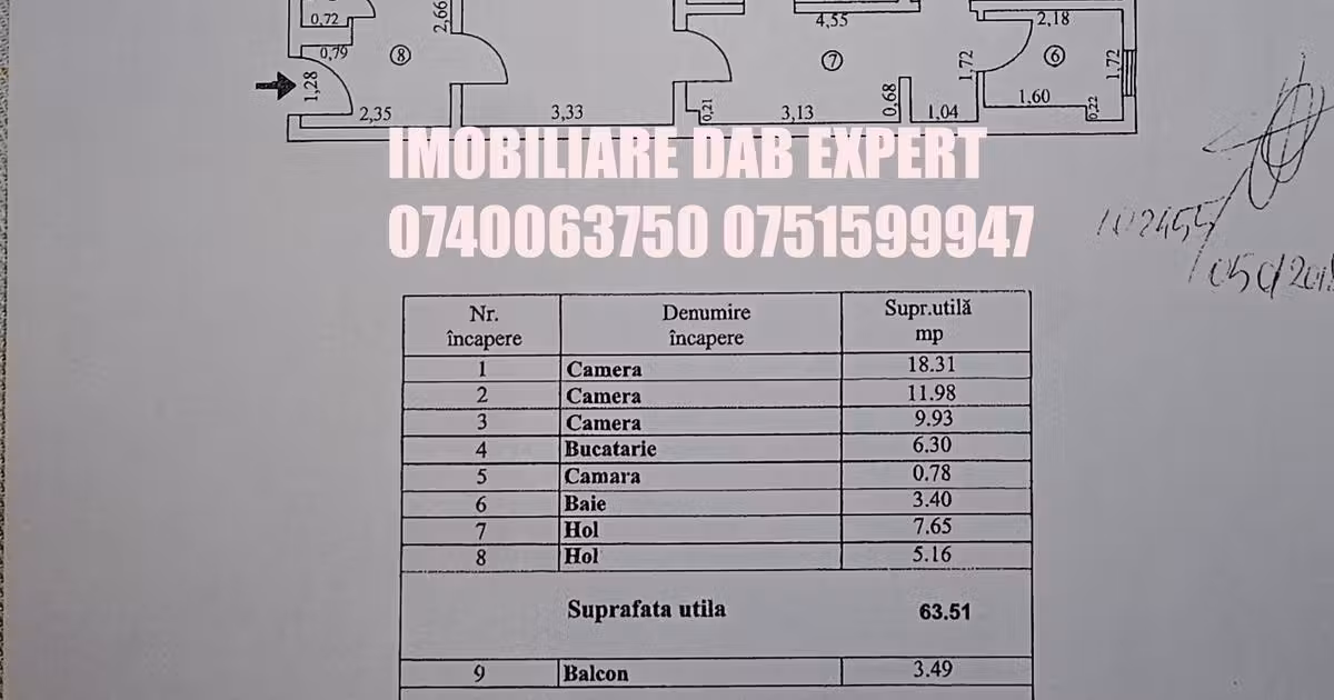 Apartament de vânzare cu 3 camere în zona Țiglina 3, Galați