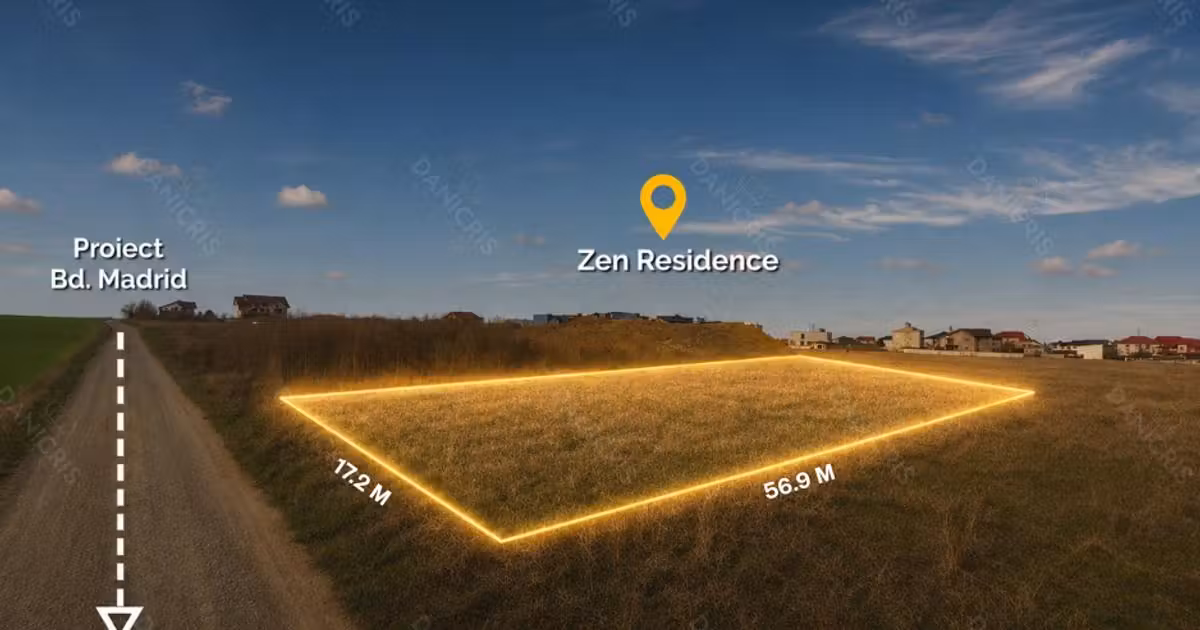Teren Construcții intravilan de vânzare de 1014 mp, în zona Tomis Plus, Constanța