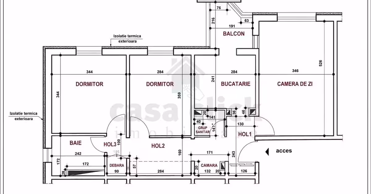 Apartament de vânzare cu 3 camere în zona Piața Centrală, Galați