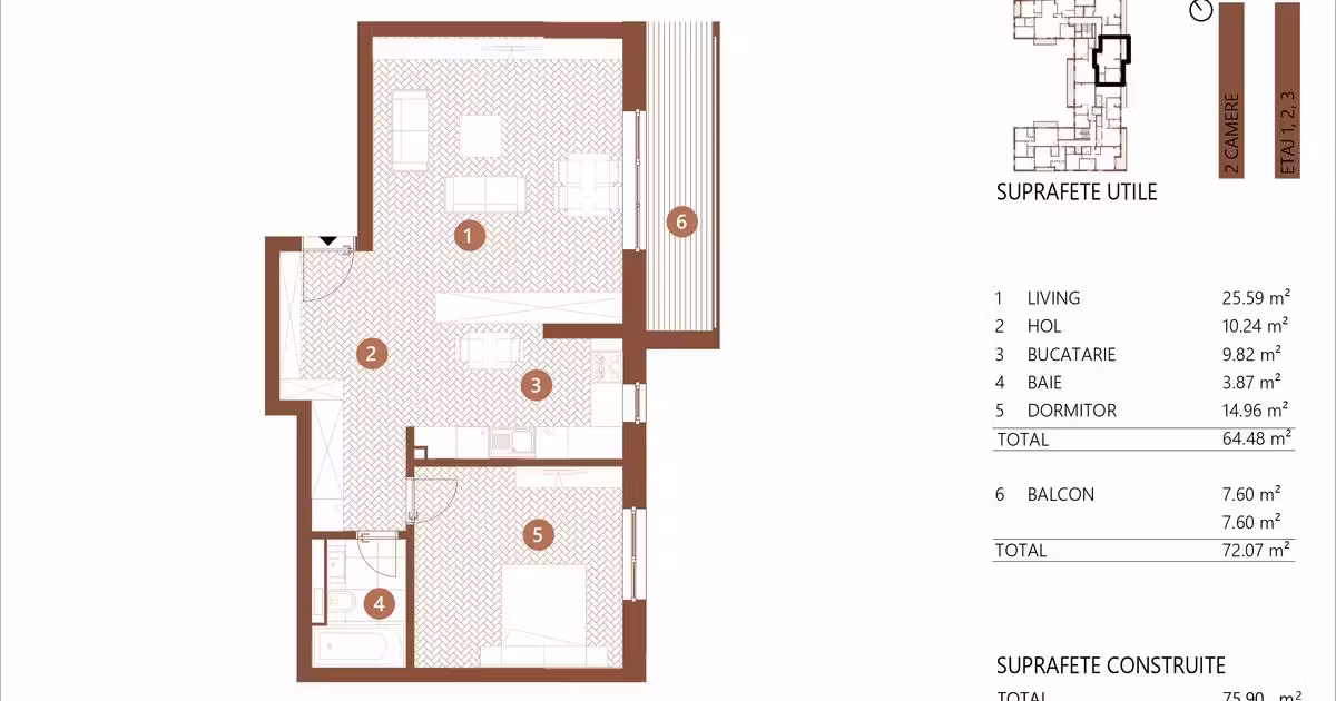 Apartament de vânzare cu 2 camere în zona Barbu Văcărescu, Sector 2