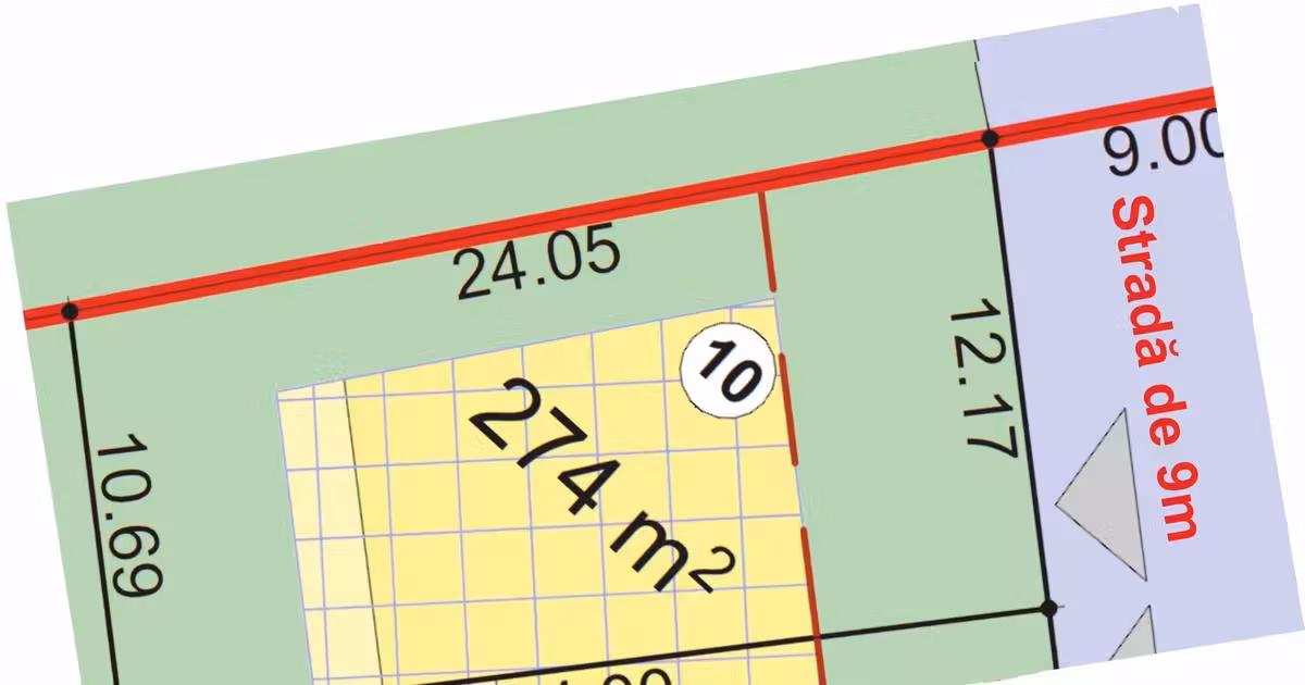 Teren Construcții intravilan de vânzare de 274 mp, în Sibiu