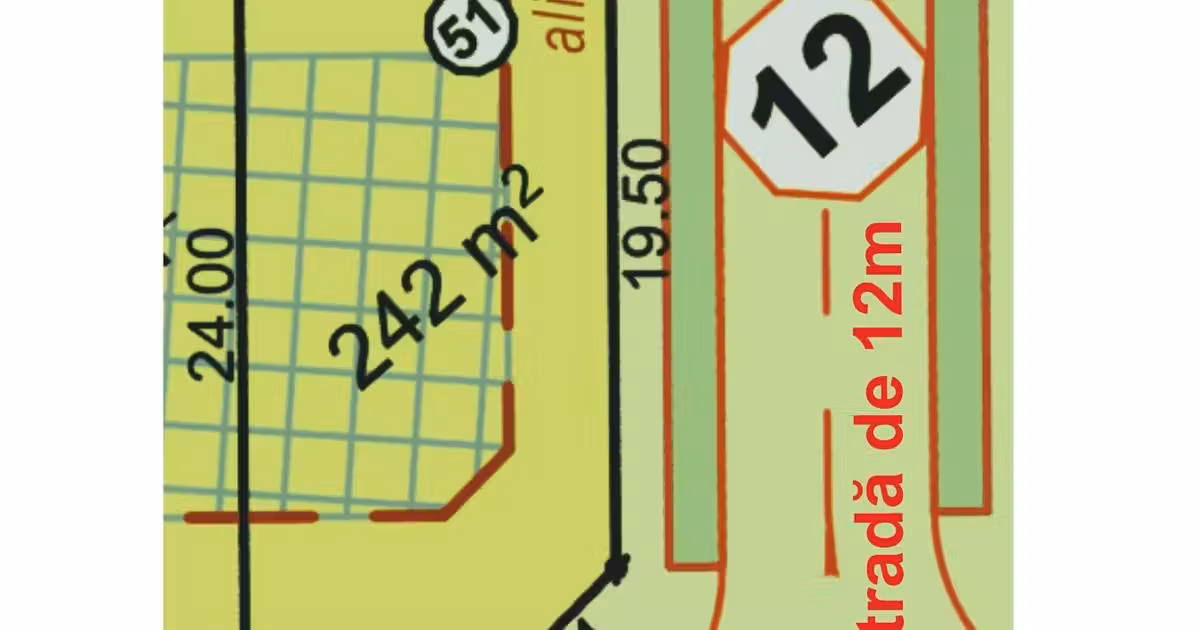 Teren Construcții intravilan de vânzare de 242 mp, în Sibiu