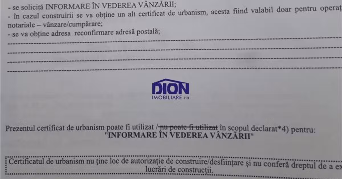 Teren Construcții intravilan de vânzare de 1626 mp, în zona Călărași, Brăila