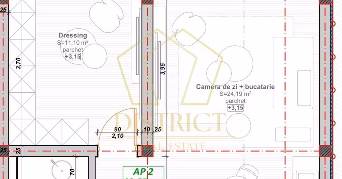 Apartament de vânzare cu 2 camere în Giroc
