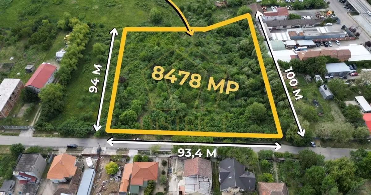 Teren Construcții intravilan de vânzare de 8478 mp, în zona Ronaț, Timișoara