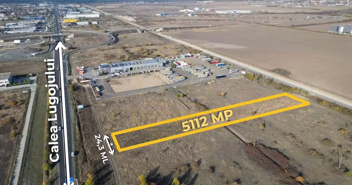 Teren Construcții intravilan de vânzare de 5112 mp, în Ghiroda