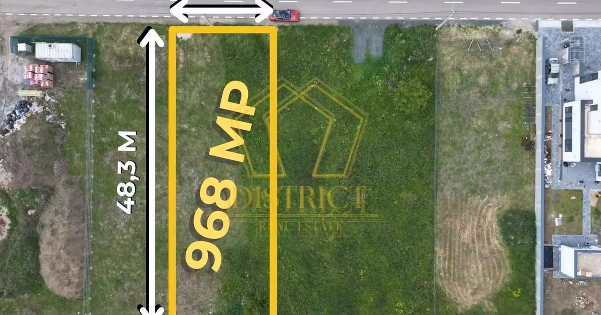 Teren Construcții intravilan de vânzare de 968 mp, în Dumbrăvița