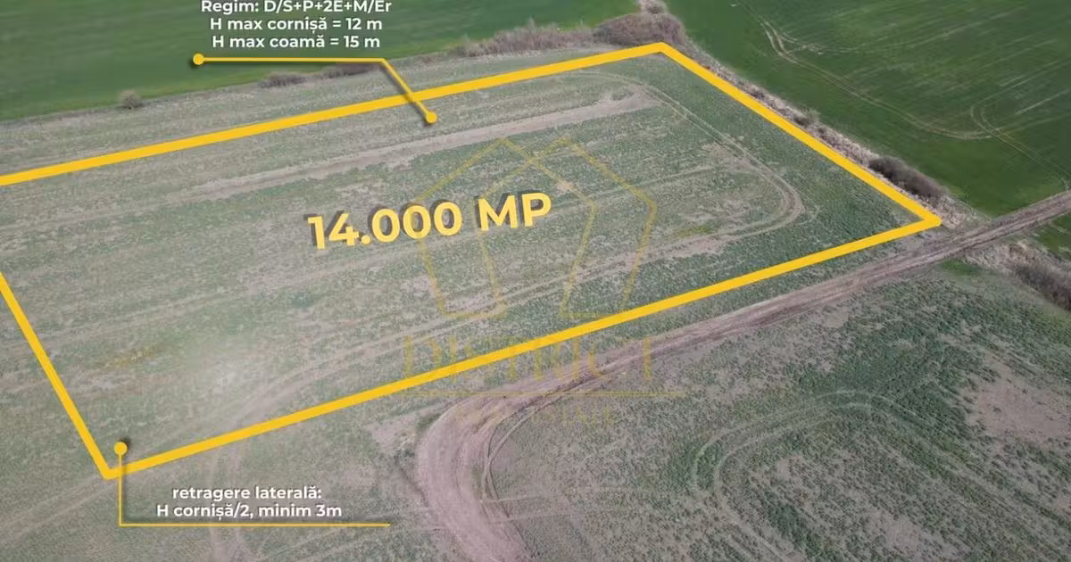 Teren Construcții intravilan de vânzare de 14000 mp, în Covaci