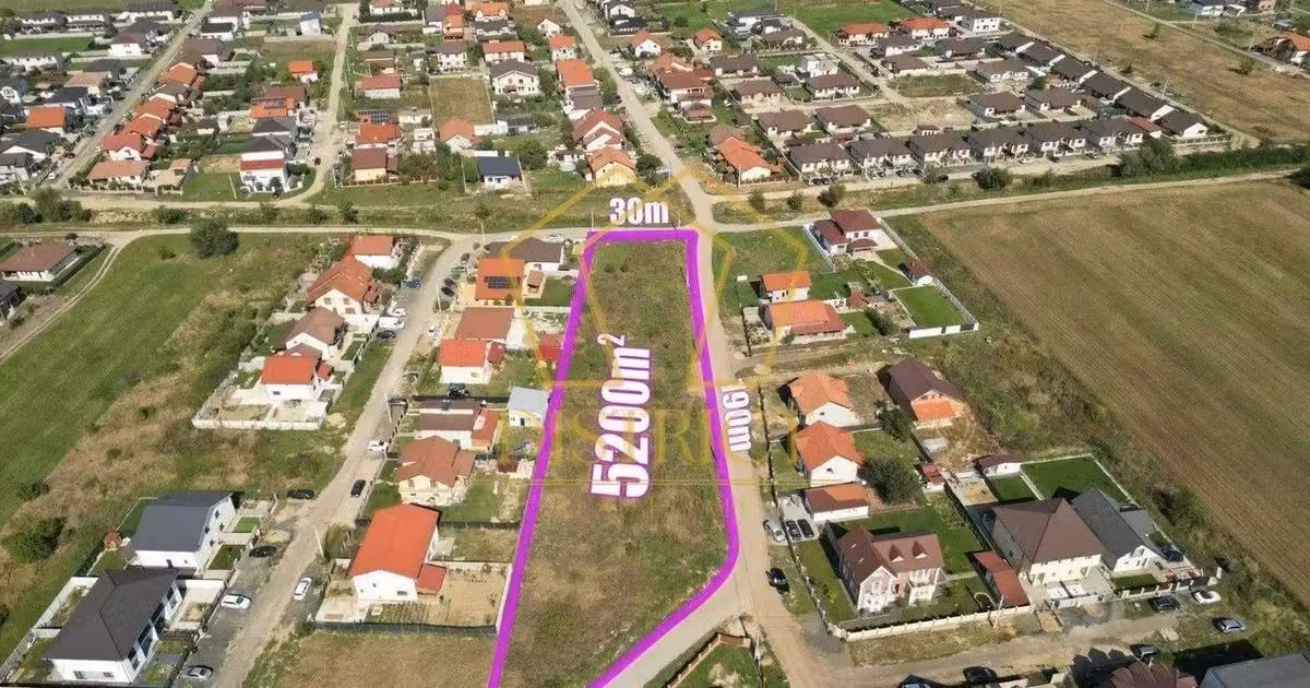Teren Construcții intravilan de vânzare de 5200 mp, în Moșnița Nouă