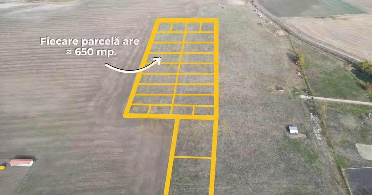 Teren Construcții intravilan de vânzare de 624 mp, în Dudeștii Noi