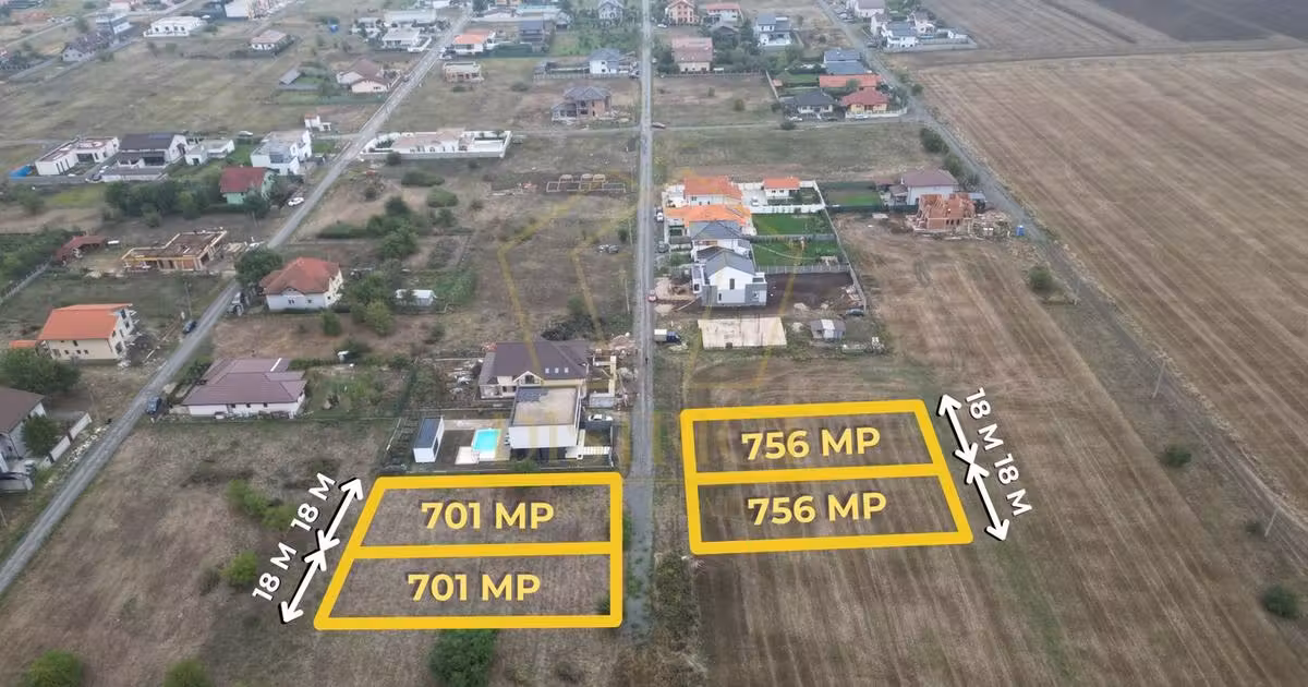 Teren Construcții intravilan de vânzare de 701 mp, în Dumbrăvița
