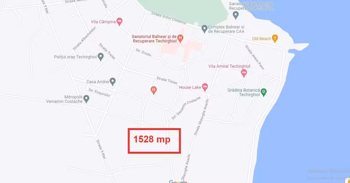 Teren Construcții intravilan de vânzare de 1528 mp, în Techirghiol