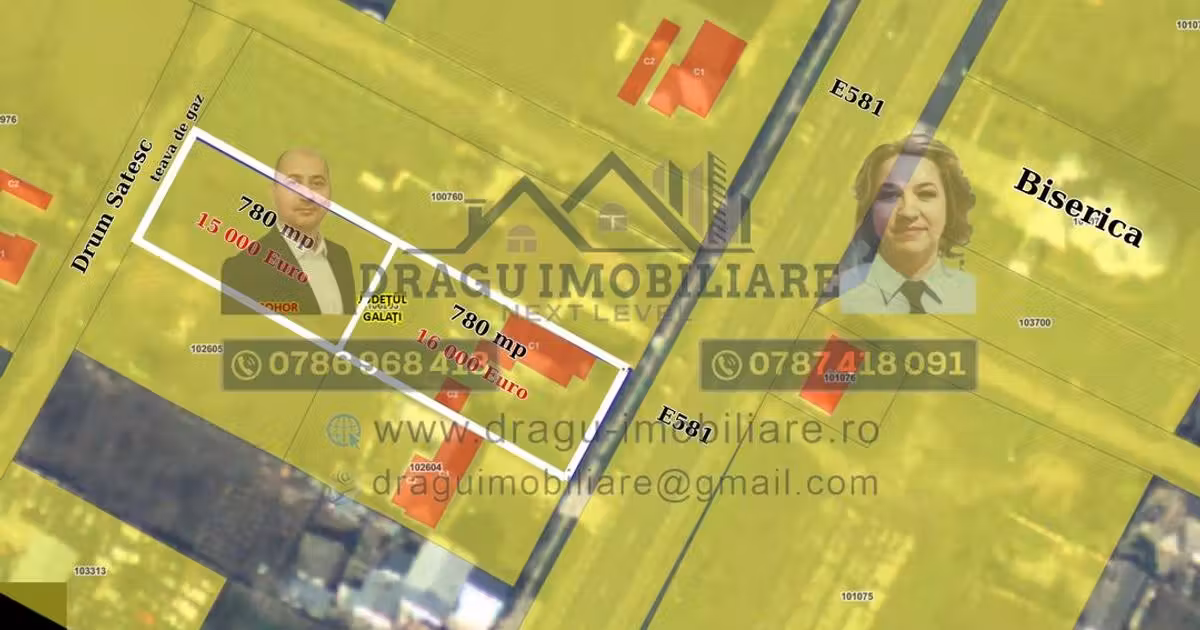 Teren Construcții intravilan de vânzare de 780 mp, în Gara Berheci