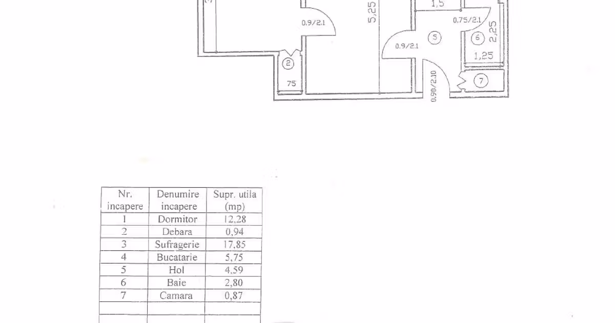 Apartament de vânzare cu 2 camere, mobilat în zona Centru Civic, Iași