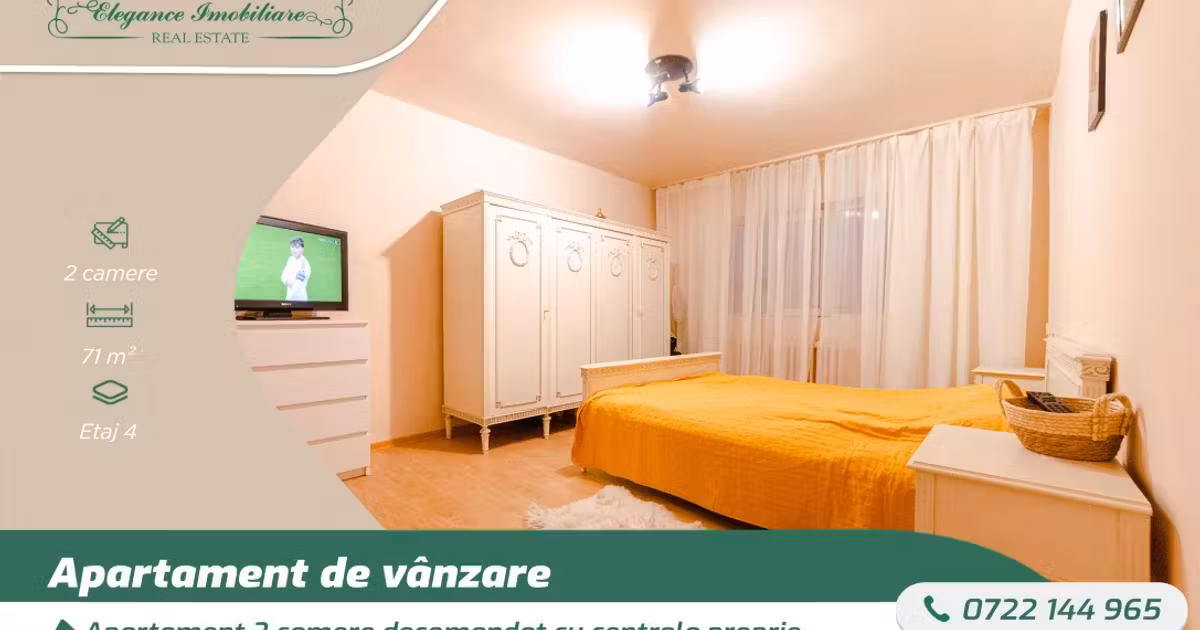 Apartament de vânzare cu 2 camere, mobilat în zona Micălaca, Arad