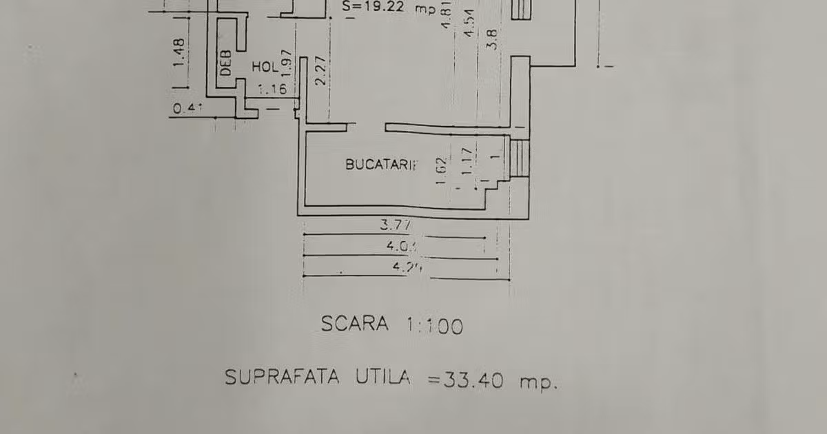 Garsonieră de vânzare în zona Cug, Iași