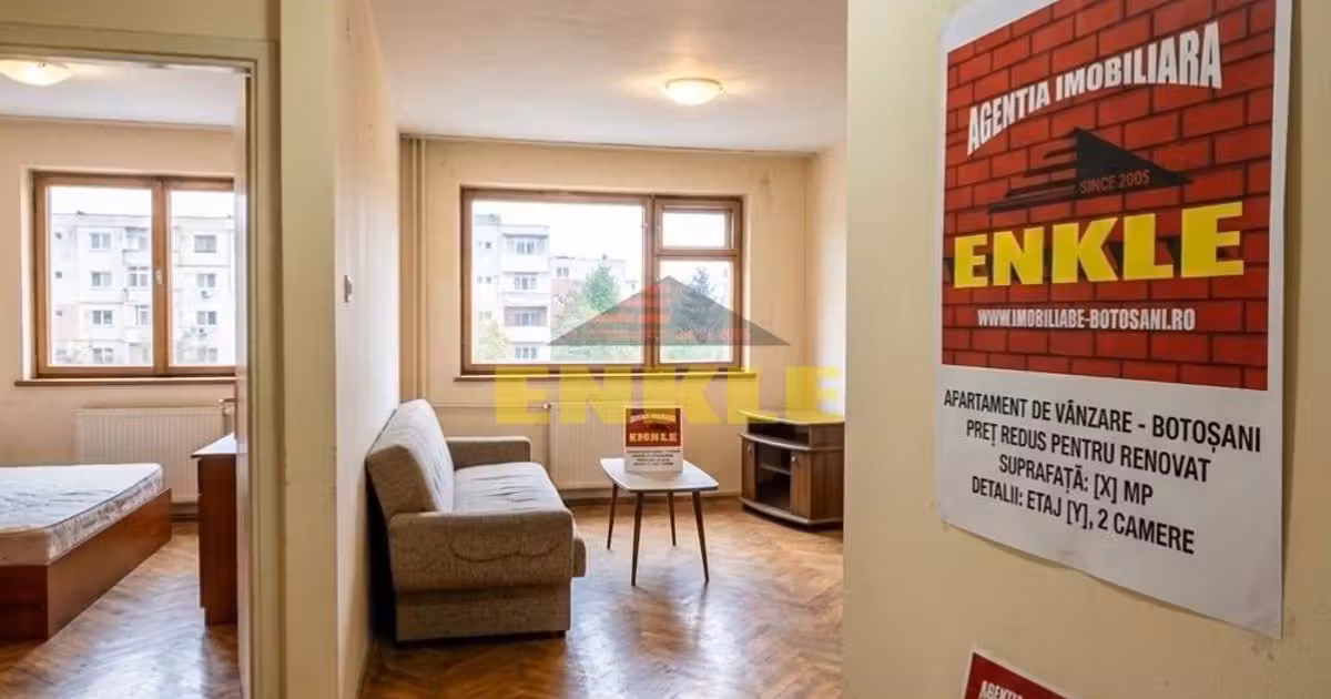 Apartament de vânzare cu 2 camere în zona Central, Botoșani
