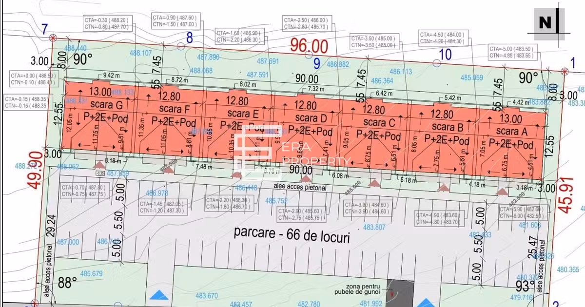 Apartament de vânzare cu 3 camere în Cristian