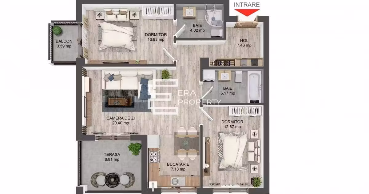 Apartament de vânzare cu 3 camere în Șelimbăr