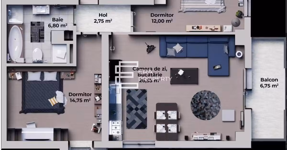 Apartament de vânzare cu 3 camere în zona Industrial Vest, Sibiu