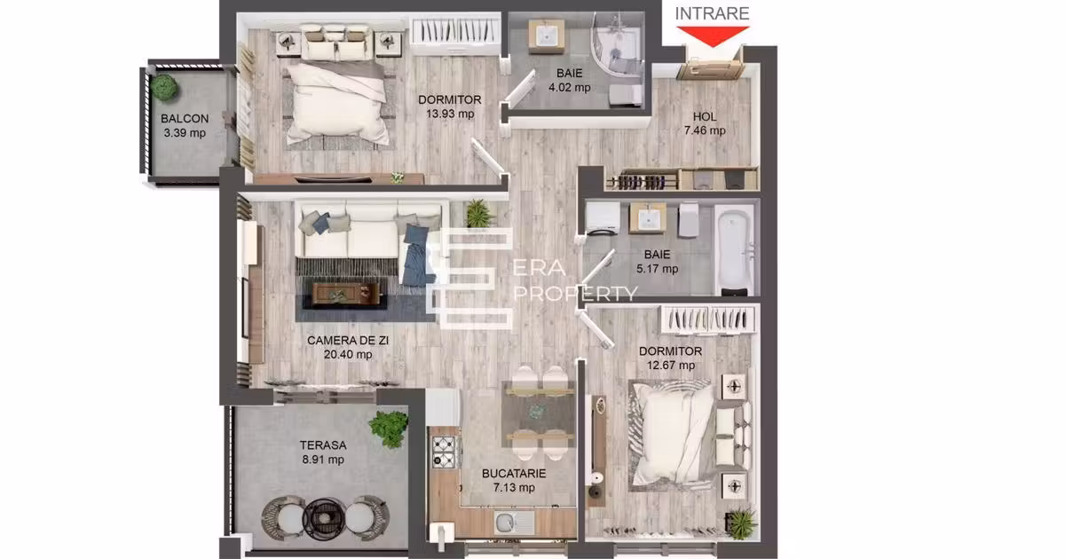 Apartament de vânzare cu 3 camere în Șelimbăr