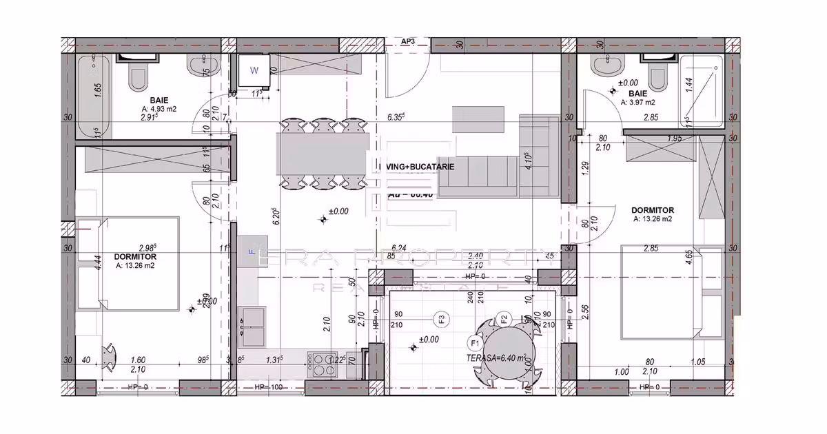 Apartament de vânzare cu 3 camere în Cristian