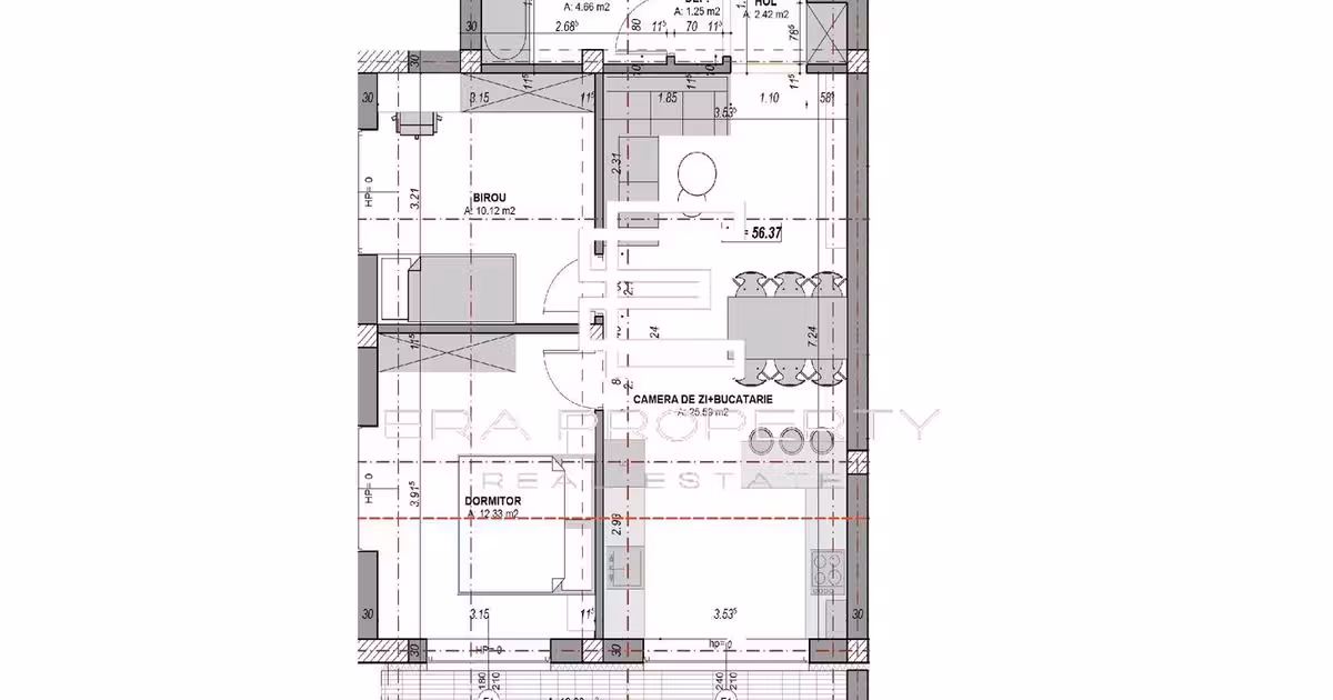 Apartament de vânzare cu 3 camere în Cristian
