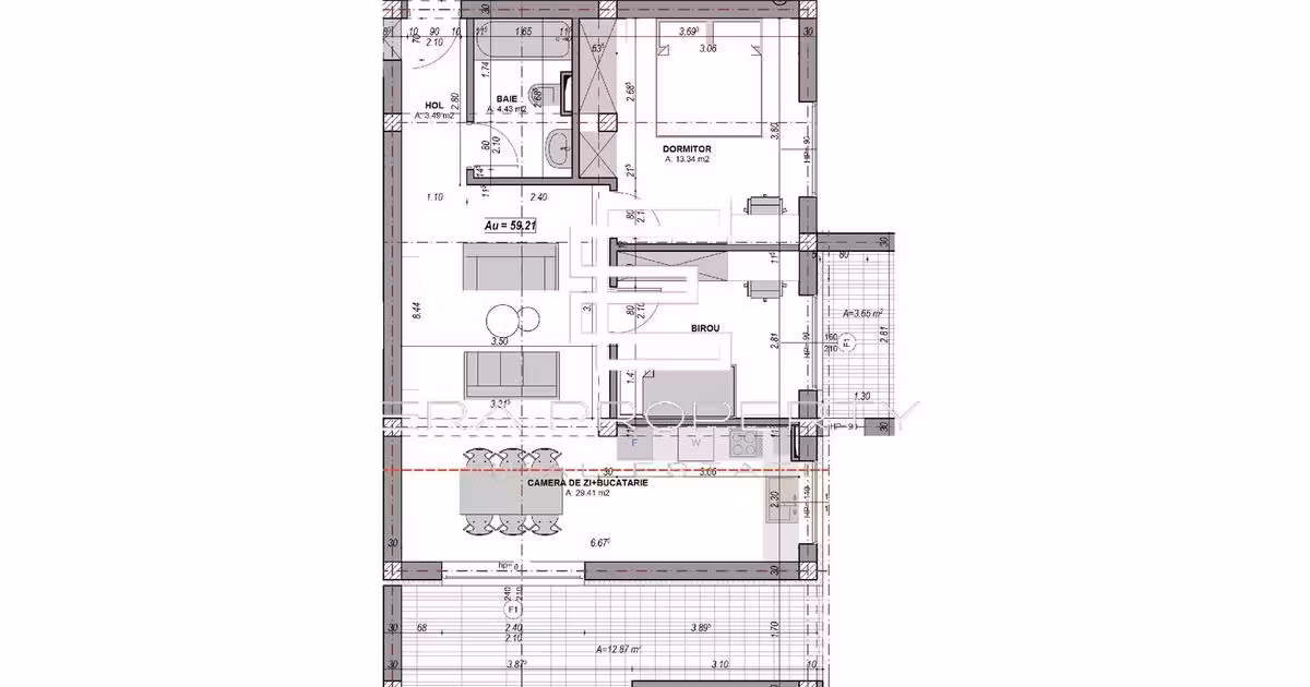 Apartament de vânzare cu 3 camere în Cristian