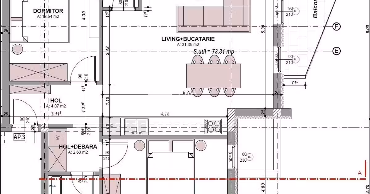 Apartament de vânzare cu 3 camere în zona Arhitecților - Calea Cisnădiei, Sibiu