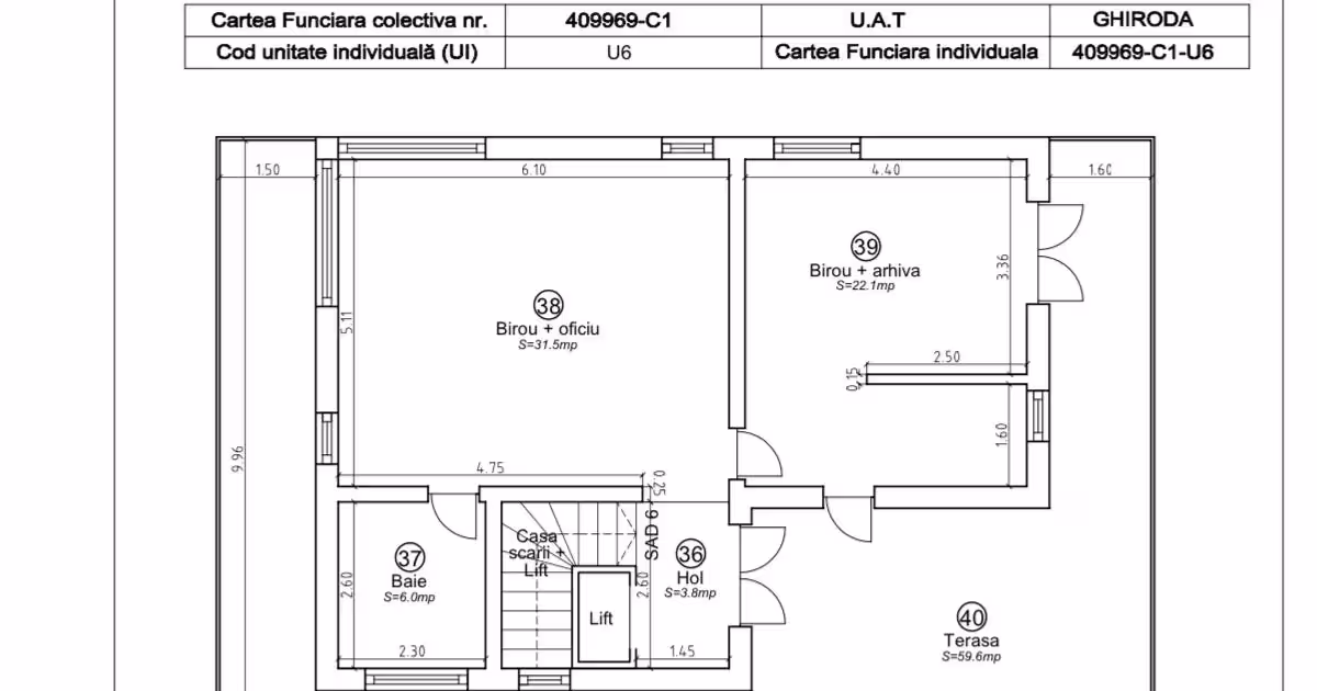 Penthouse de vânzare cu 2 camere în Ghiroda