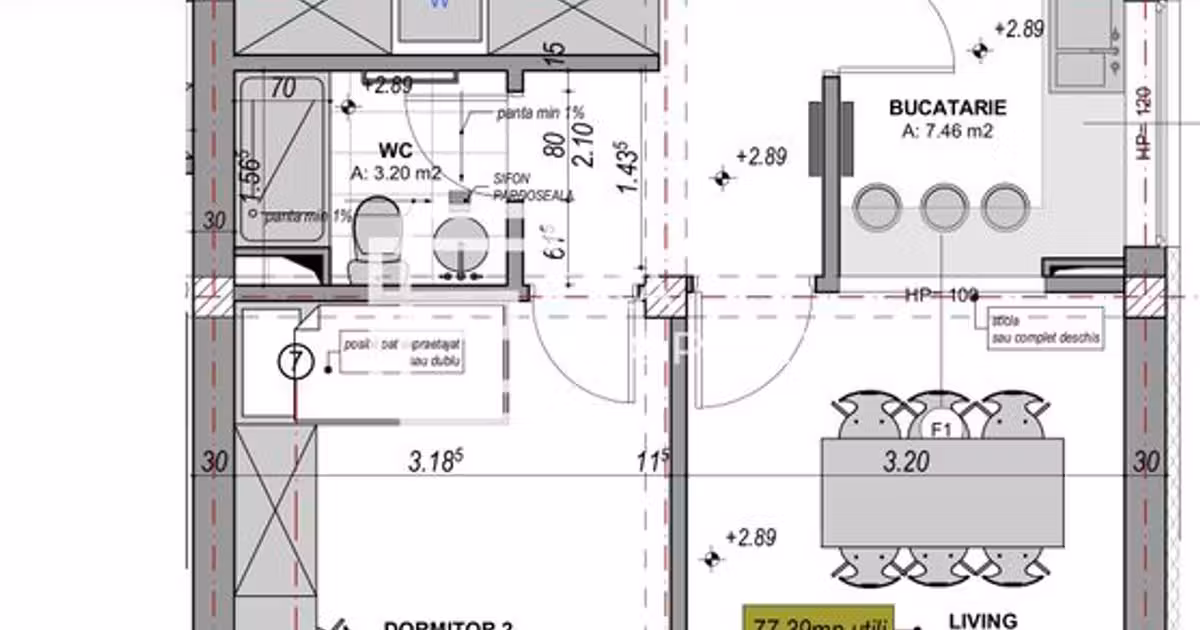 Apartament de vânzare cu 3 camere în Cristian